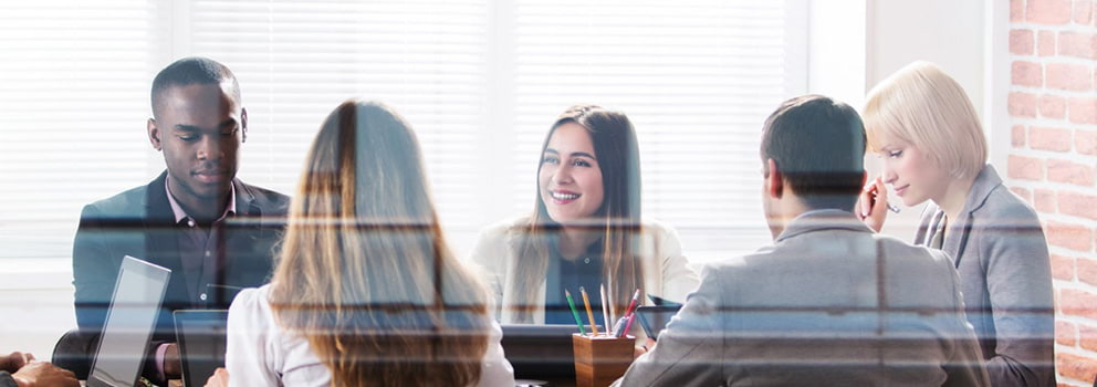 Gale Credit Union women and men in meeting